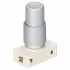 Druck Einbau Schalter Hals 7,5mm silber 230V / 2A, Aus, 1 polig, mit Spezialknopf