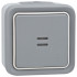 Wippschalter Kontroll / Wechsel - Schalter, Aufputz, Feuchtraum, IP55, grau, LEGRAND PLEXO
