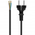 Anschlusszuleitung H05 VV-F, 3 x 1,5²mm, 2 m, schwarz mit Schutzkontakt Stecker