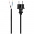 Gummi Anschlussleitung H07RN-F, 2 x 1²mm, 5 m, schwarz für Elektrowerkzeuge