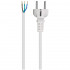 Anschlusszuleitung H05 VV-F, 3 x 1²mm, 2 m, weiß mit Schutzkontakt Stecker