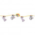 Kinderzimmerleuchte, Schiene, STARLINE, 4 x E14 / 40W-R50 mit Blumen, Käfern, Herzchen